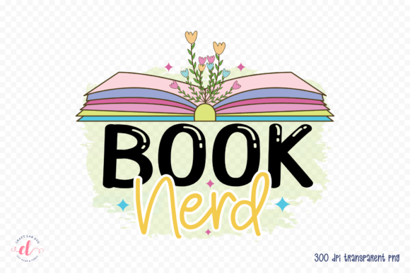 Book Nerd, Reading PNG, Floral Book PNG