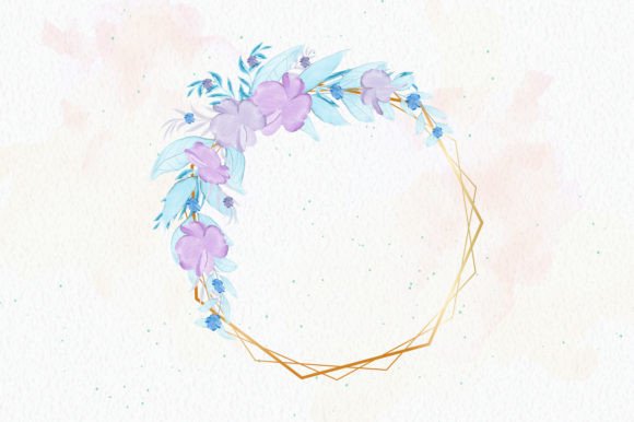 Elegant Lovely Watercolor Floral Frame