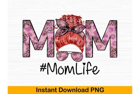 Floral Mom Life PNG, DtG Printing Messy