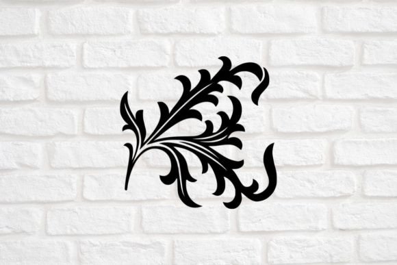Floral Ornament Silhouette Vector