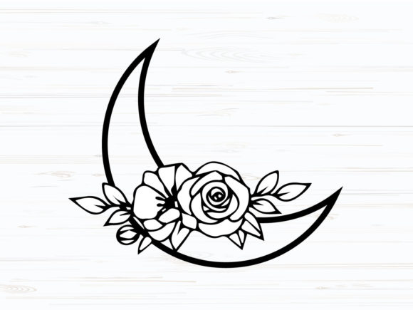 Floral Sun Moon Laser Cut