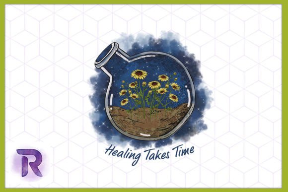 Healing Takes Time Floral Vintage