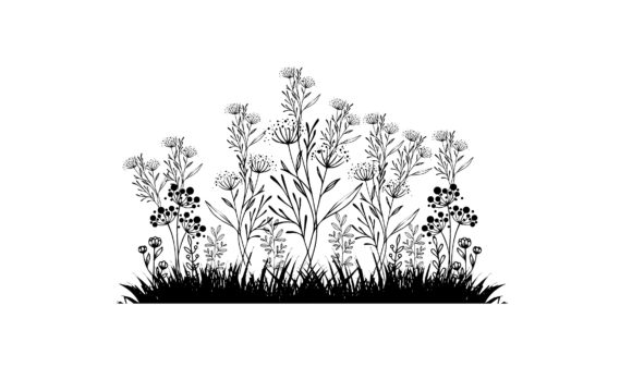 Small Garden Floral Silhouette