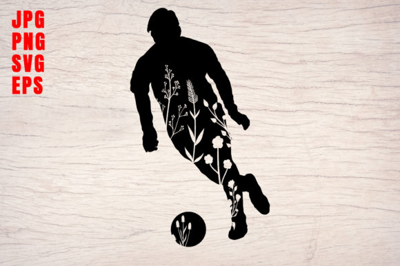 Sports Silhouette Ball Game Floral Art