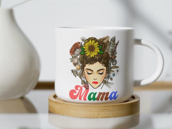 Vintage Mama Sublimation, Floral Mama