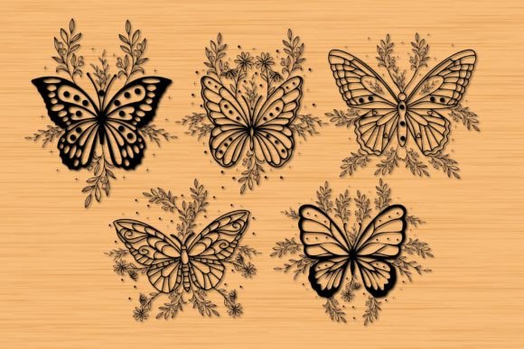 Wildflower Floral Butterfly Set