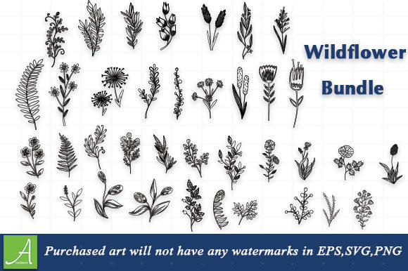 Wildflower, Floral Cut File