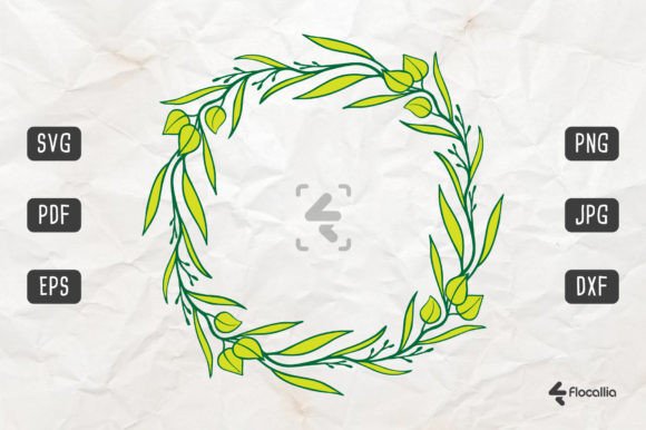 Wreath Floral Frame Colored